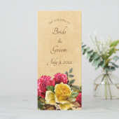  programma voor het binden van rode en gele rozen programmakaart (Staand voorkant)