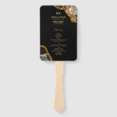 Programma voor het binden van zwarte en goudparach handwaaier (Voorkant)