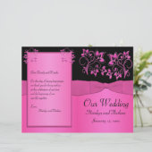 Programma voor het binden van zwarte en roze Flora (Staand voorkant)