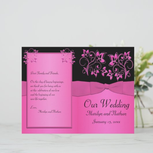 Programma voor het binden van zwarte en roze Flora (Staand voorkant)