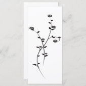 Programma voor het binden van zwarte en witte roze programmakaart (Voorkant / Achterkant)