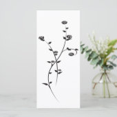 Programma voor het binden van zwarte en witte roze programmakaart (Staand voorkant)