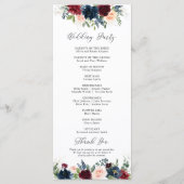 Programma voor het huwelijk tussen Bourgogne en Na Programmakaart (Achterkant)