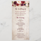 Programma voor het huwelijk tussen burgundy's en R Programmakaart (Voorkant)