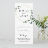 Programma voor het huwelijk tussen de Grieken Euca Programmakaart (Staand voorkant)