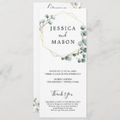 Programma voor het huwelijk tussen de Grieken Euca Programmakaart (Voorkant / Achterkant)