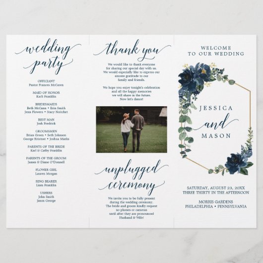 Programma voor het huwelijk tussen de koninklijke  flyer (Voorkant)