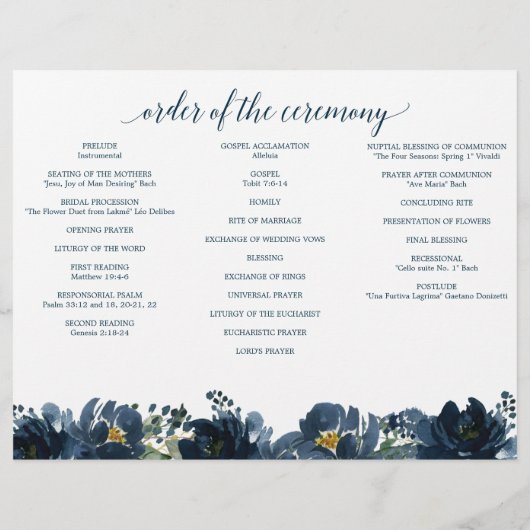 Programma voor het huwelijk tussen de koninklijke flyer (Achterkant)