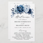 Programma voor het huwelijk tussen mosterdblauw en (Voorkant / Achterkant)