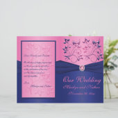 Programma voor het huwelijk tussen Navy en Pink (Staand voorkant)