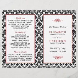 programma voor het huwelijk tussen rood, zwart en