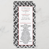  programma voor het huwelijk tussen rood, zwart en programmakaart (Voorkant / Achterkant)