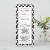  programma voor het huwelijk tussen rood, zwart en programmakaart (Staand voorkant)