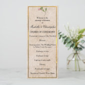  programma voor het huwelijk tussen roze bessen programmakaart (Staand voorkant)