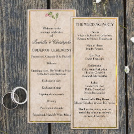  programma voor het huwelijk tussen roze bessen programmakaart