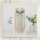 Programma voor het huwelijk tussen Rozen en Antler Programmakaart