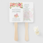 Programma voor het huwelijk tussen volken en Water Handwaaier (Voorkant en achterkant)