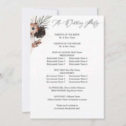 Programma voor het huwelijk tussen zwarte en natuu (Achterkant)