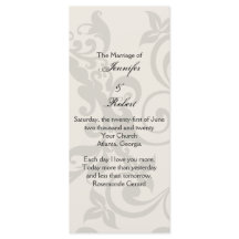 Programma voor het huwelijk van Charcoal en Ivory 