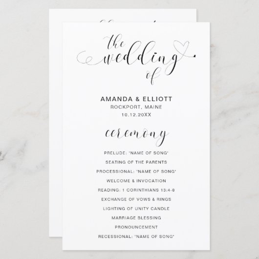 Programma voor het moderne huwelijk tussen zwarte (Voorkant / Achterkant)