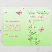 Programma voor het rondbinden van roze en groene v (Voorkant / Achterkant)