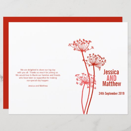 Programma voor het trekken van rode bloemen (Voorkant / Achterkant)