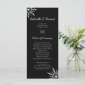 Programma voor het winterweddenschap tussen zwarte programmakaart (Staand voorkant)