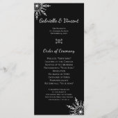 Programma voor het winterweddenschap tussen zwarte programmakaart (Voorkant)