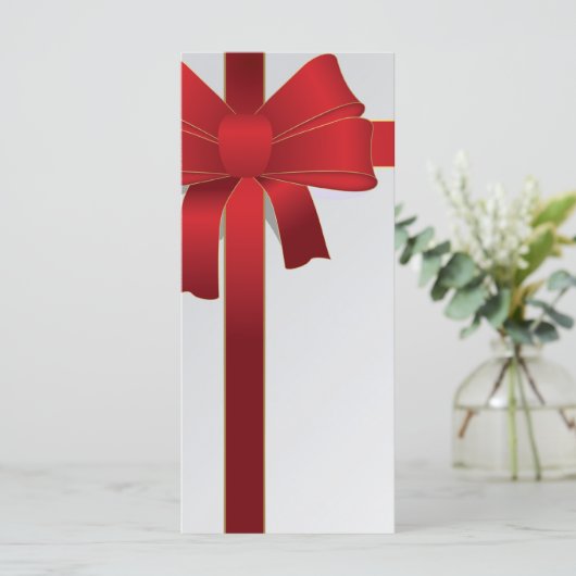 Programma voor het winterweddenschap van rode boge programmakaart (Staand voorkant)