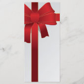 Programma voor het winterweddenschap van rode boge programmakaart (Voorkant)