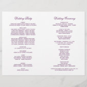 Programma voor huwelijk met finale feestdag (Achterkant)