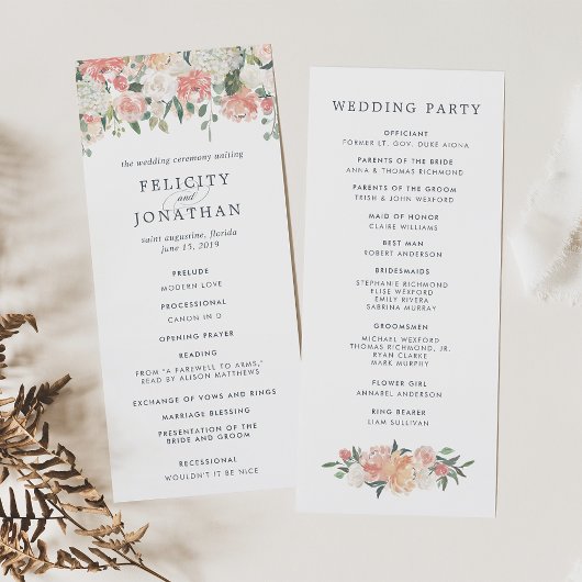 Programma voor huwelijksevenementen in Midzomer Programmakaart