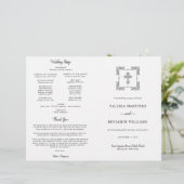  programma voor interkatholieke bruiloft (Staand voorkant)