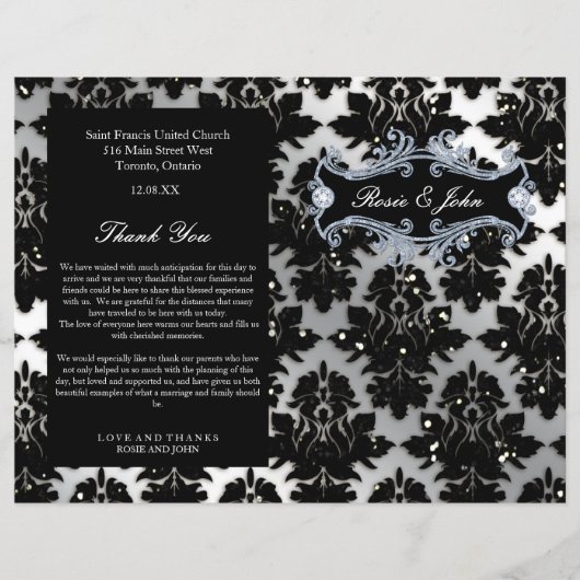 Programma voor Jubileum tussen Damask Glitter Silv (Voorkant)