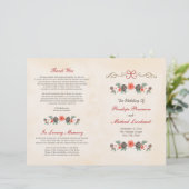 programma voor kerstbruiloft met Floral Pine (Staand voorkant)