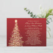 Programma voor kerstbruiloft Red Gold (Staand voorkant)