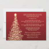 Programma voor kerstbruiloft Red Gold (Achterkant)