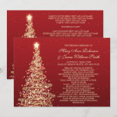 Programma voor kerstbruiloft Red Gold (Voorkant / Achterkant)