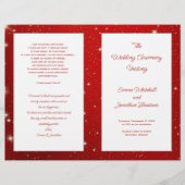 Programma voor kerstbruiloft Roodbekistende staren (Voorkant)