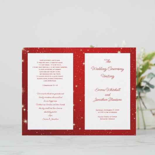 Programma voor kerstbruiloft Roodbekistende staren (Staand voorkant)