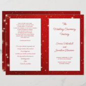 Programma voor kerstbruiloft Roodbekistende staren (Voorkant / Achterkant)