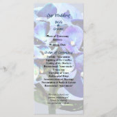 Programma voor kleine blauwe hydrangea-bruiloft programmakaart (Voorkant)