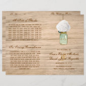 Programma voor landelijke tong Mason Jar Hydrangea (Voorkant / Achterkant)