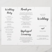 Programma voor liefdevolle drievierde bruiloft in flyer (Voorkant)