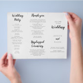 Programma voor liefdevolle drievierde bruiloft in flyer (Hand)