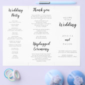 Programma voor liefdevolle drievierde bruiloft in flyer (Enkel)