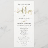 Programma voor liefdevolle kalligrafie voor wedden programmakaart (Voorkant)