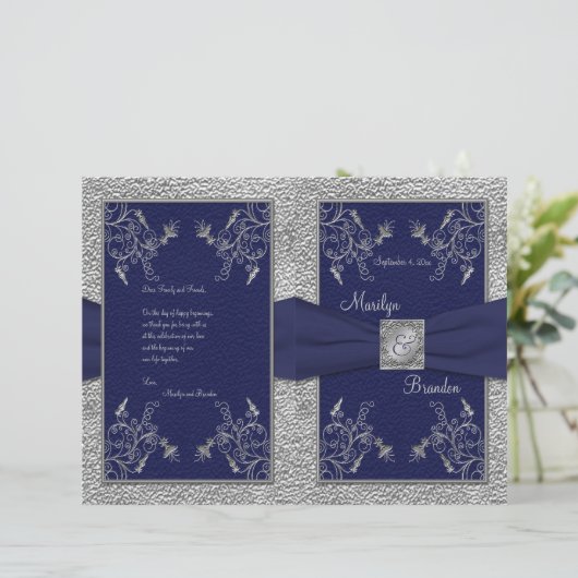 Programma voor marinescheepvaart en pewter Wedding (Staand voorkant)