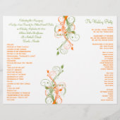 Programma voor Oranje, groene en witte bruiloft (Achterkant)