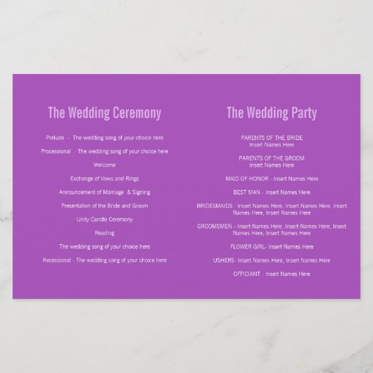 Programma voor paarse bloeding voor de schildpad (Achterkant)